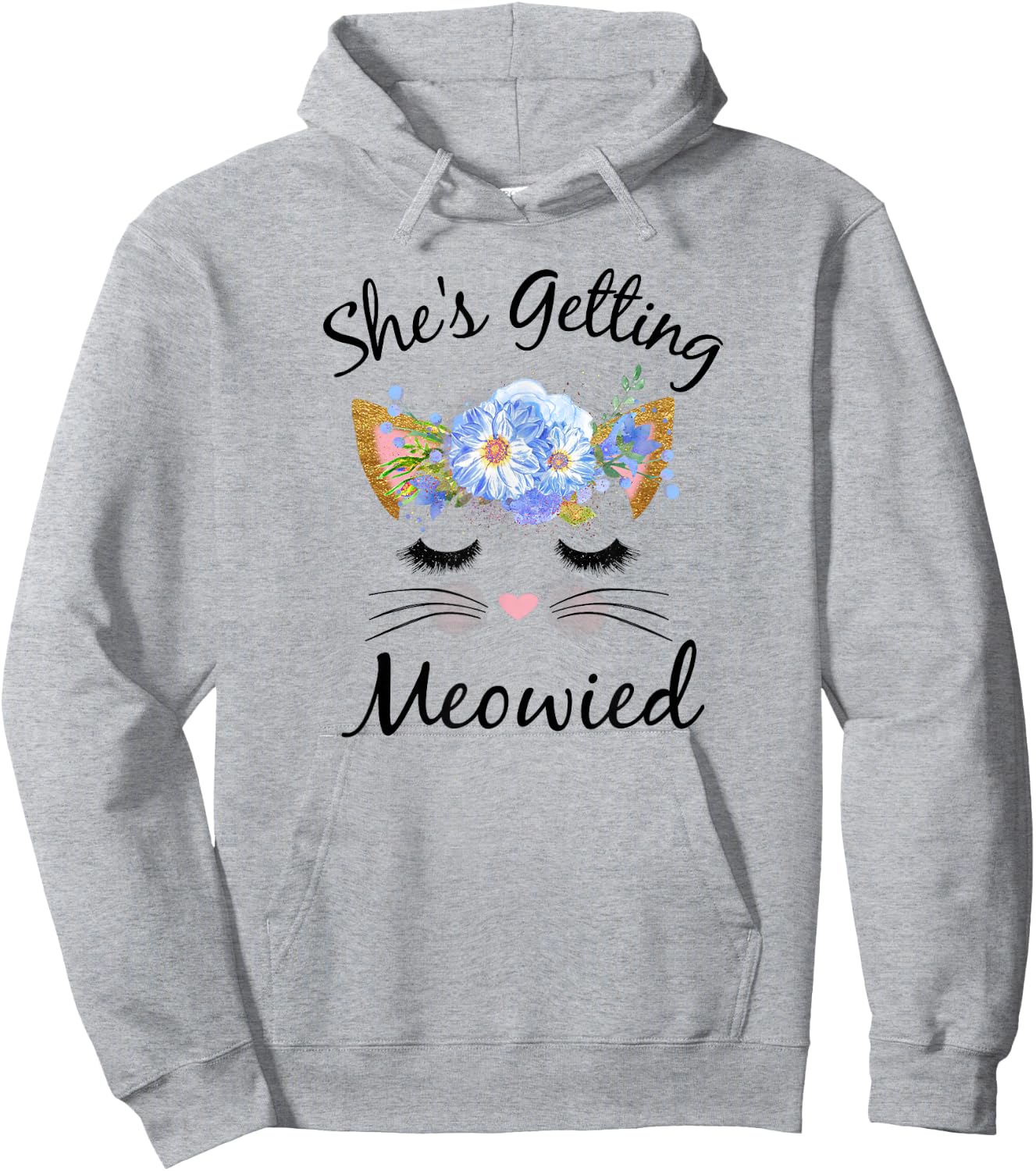 Beautiful She's Getting Meowied Shirt, Bachelorette Party Hoodie - Hoodie | Ash