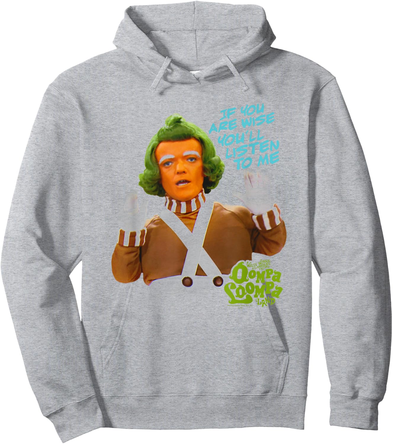 Willy Wonka Oompa Loompa Listen Small Hoodie - Hoodie | Ash