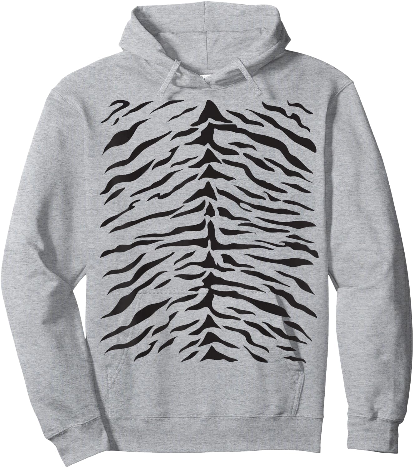White Tiger Print Cute Costume Idea Stripes Pattern Hoodie - Hoodie | Ash