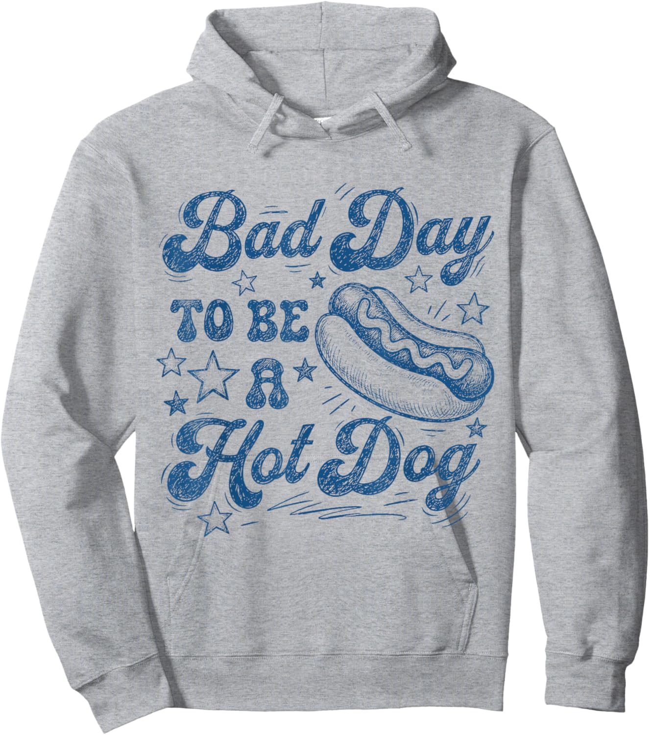 Bad Day to Be A Hot Dog Funny Independence 4th of July Hoodie - Hoodie | Ash
