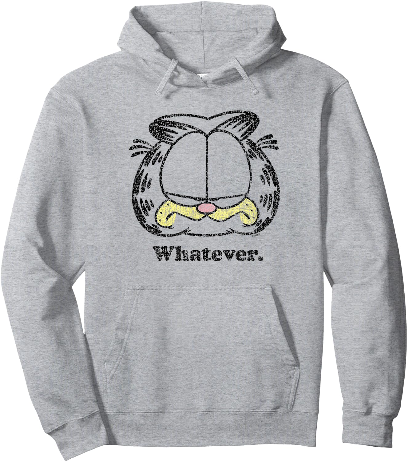 Garfield -Adults & Kids , Orange, Small, Short Sleeve, Cartoon, T Back, Casual, Cotton Blend, Polyester Hoodie - Hoodie | Ash