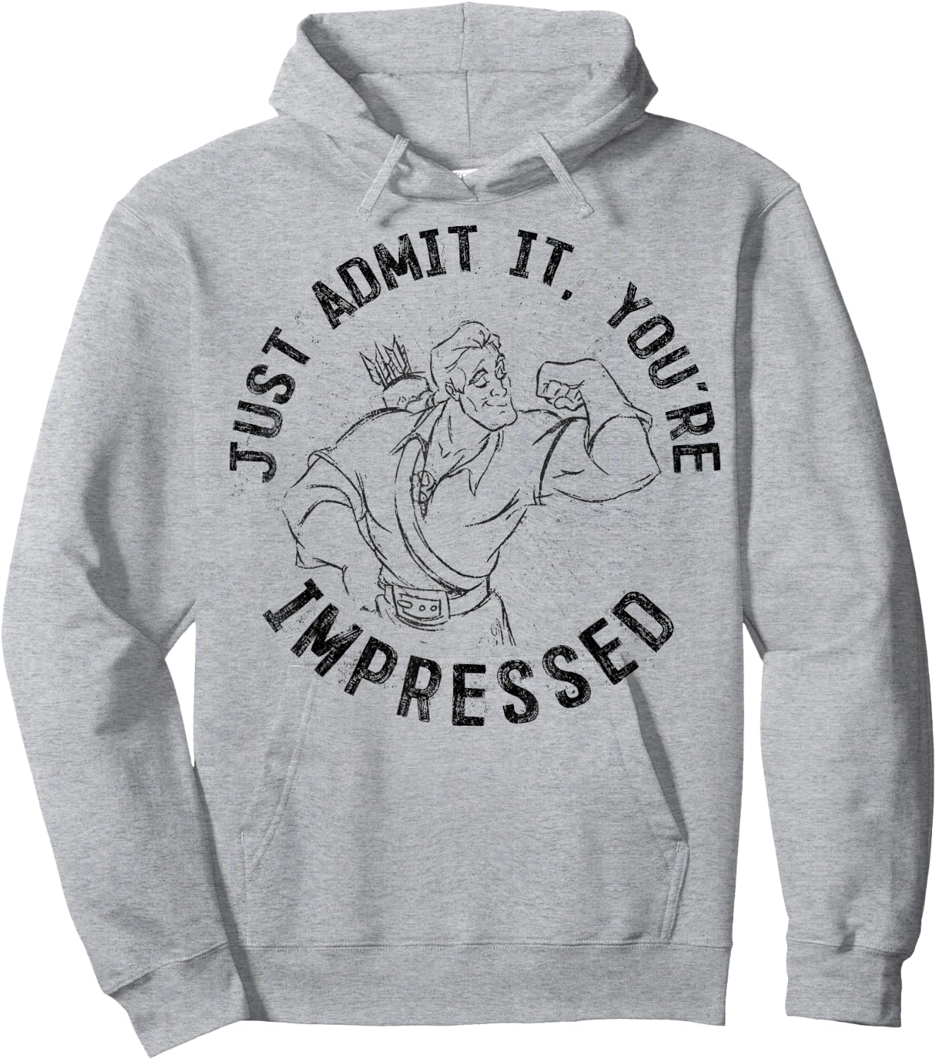Disney Beauty & The Beast Gaston Impressive Graphic Hoodie - Hoodie | Ash