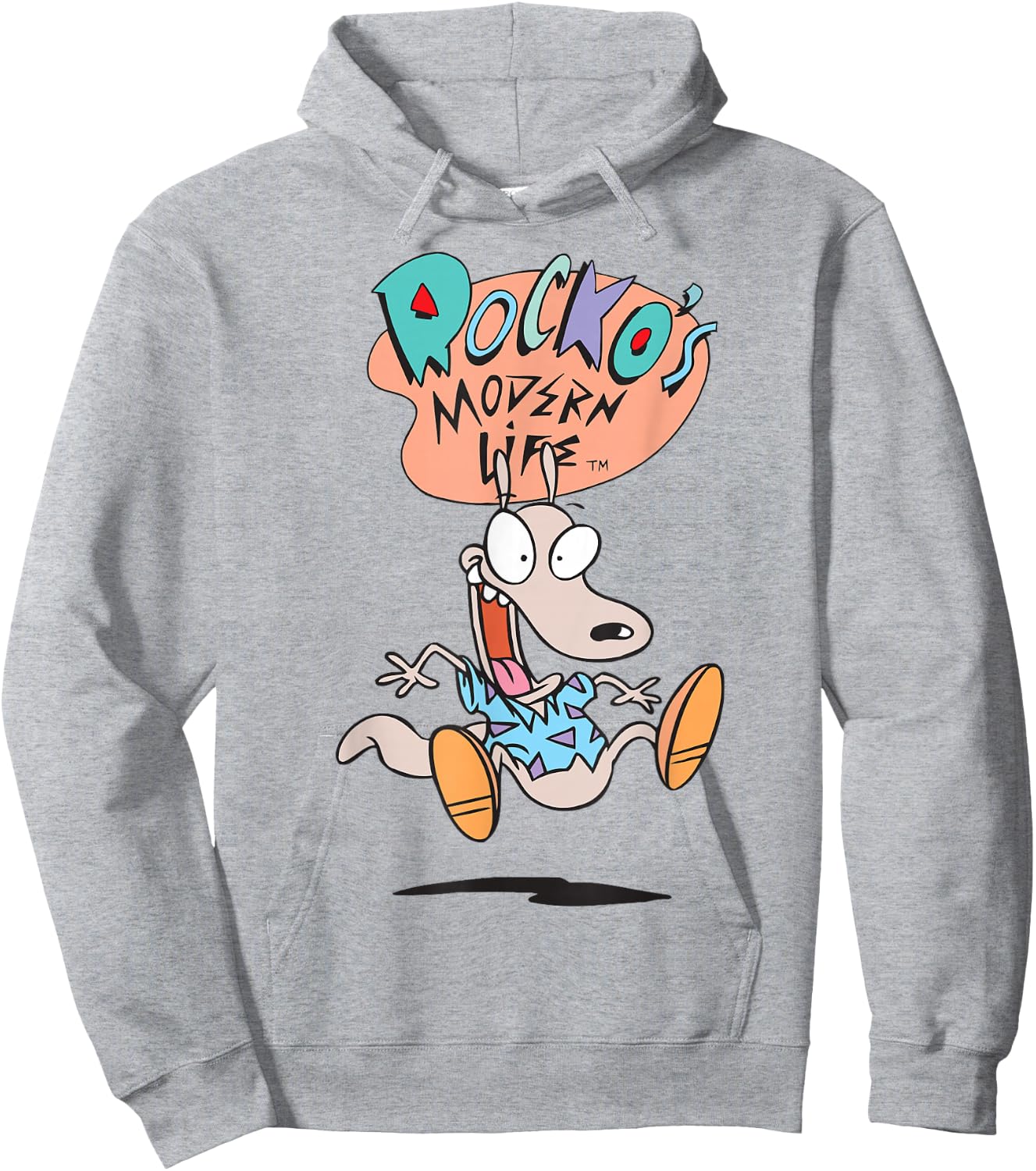 Rocko Modern Life Rocko Jumping Graphic T- Shirts Hoodie - Hoodie | Ash