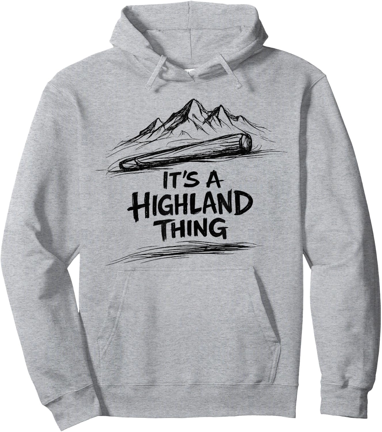 It´s a Highland Thing Warrior Caber Toss Highland Games Men Hoodie - Hoodie | Ash