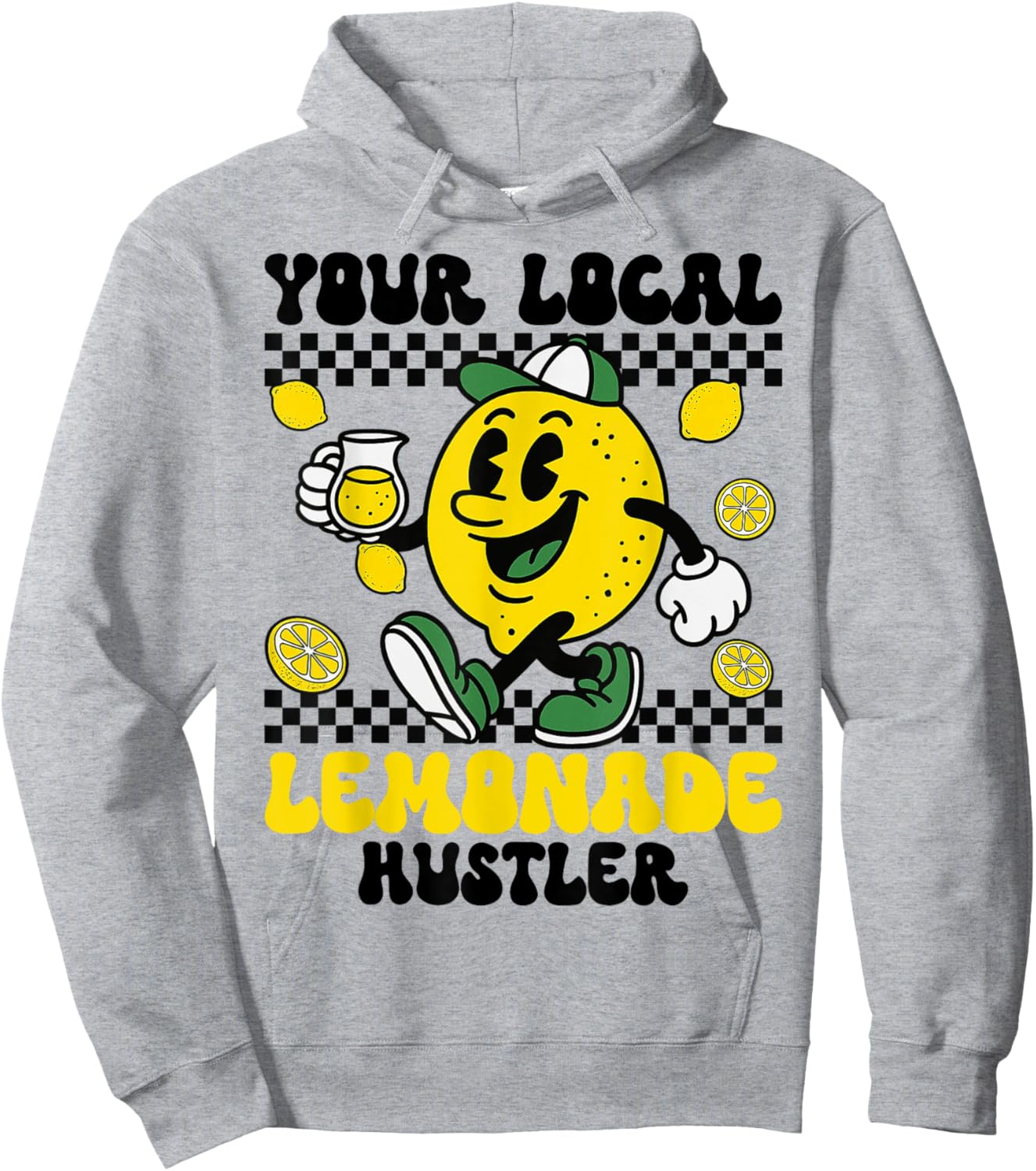 Funny Lemonade Entrepreneur Boys Girls Lemonade Hustler Hoodie - Hoodie | Ash