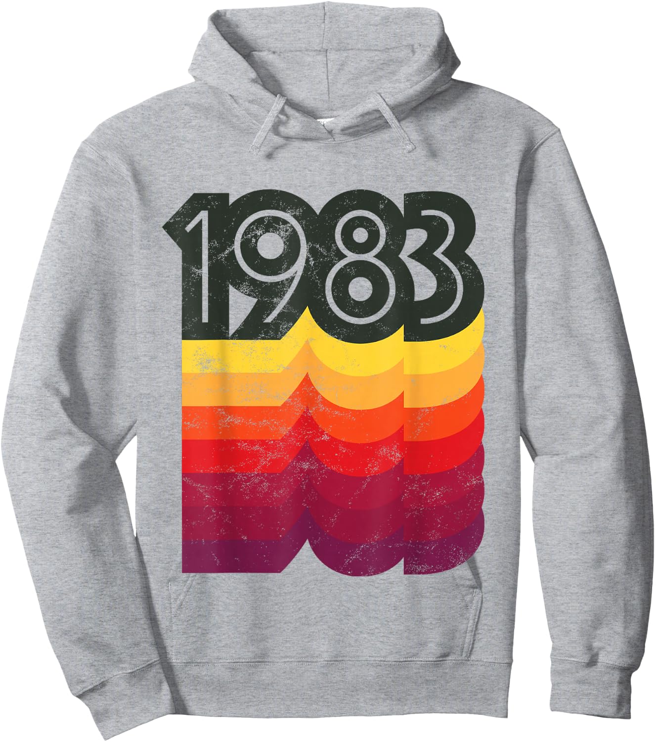 Birthday 80s Style Retro 1983 Hoodie - Hoodie | Ash