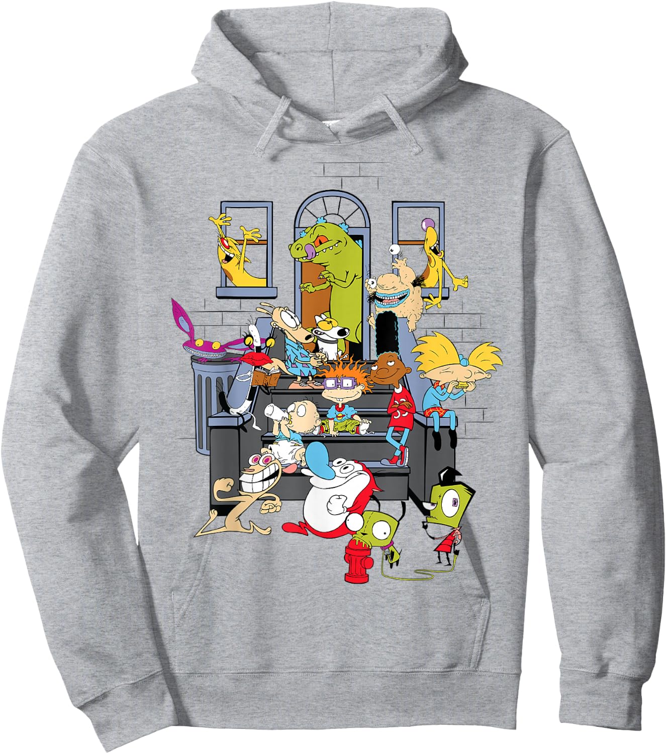 Nickelodeon Classic Characters Apartment Hangout Hoodie - Hoodie | Ash