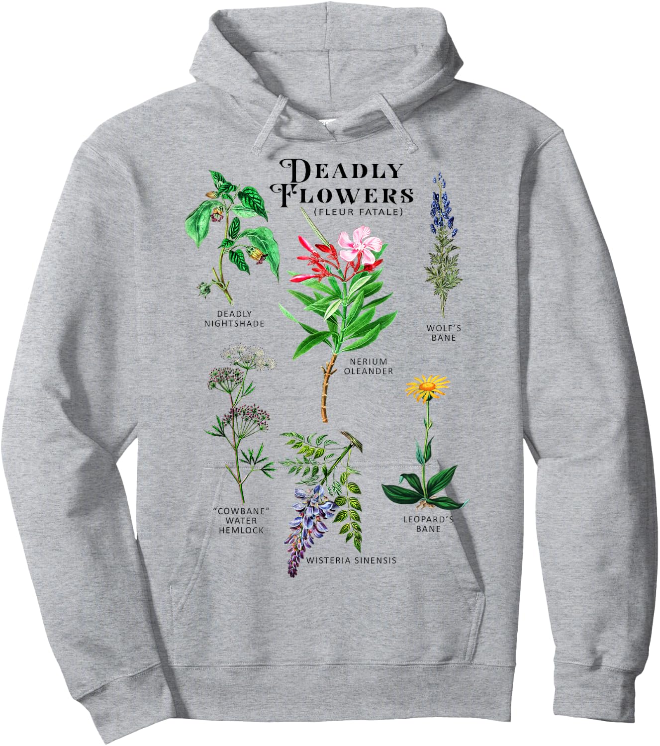 Poisonous Flowers Fleur Fatale Plant Halloween Gift Hoodie - Hoodie | Ash