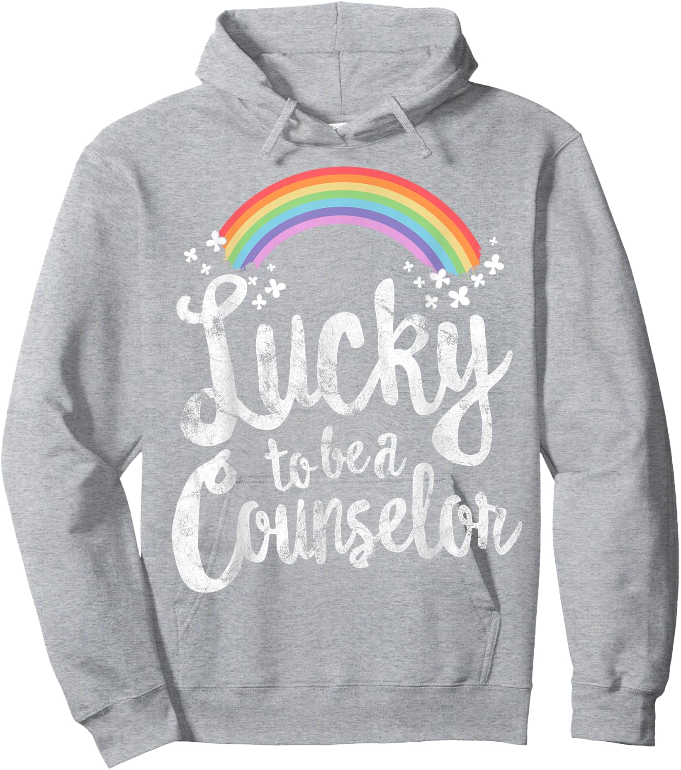 Lucky To Be A Counselor School St Patricks Day Gift Hoodie - Hoodie | Ash