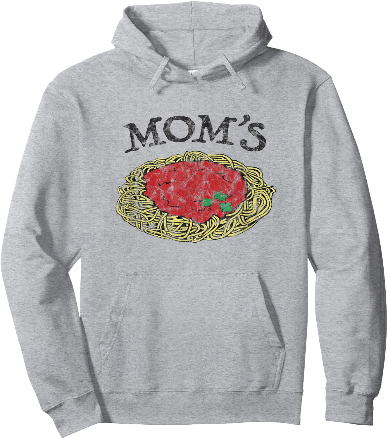 Mom's Spaghetti Funny Italian Graphic Print Hoodie - Hoodie | Ash
