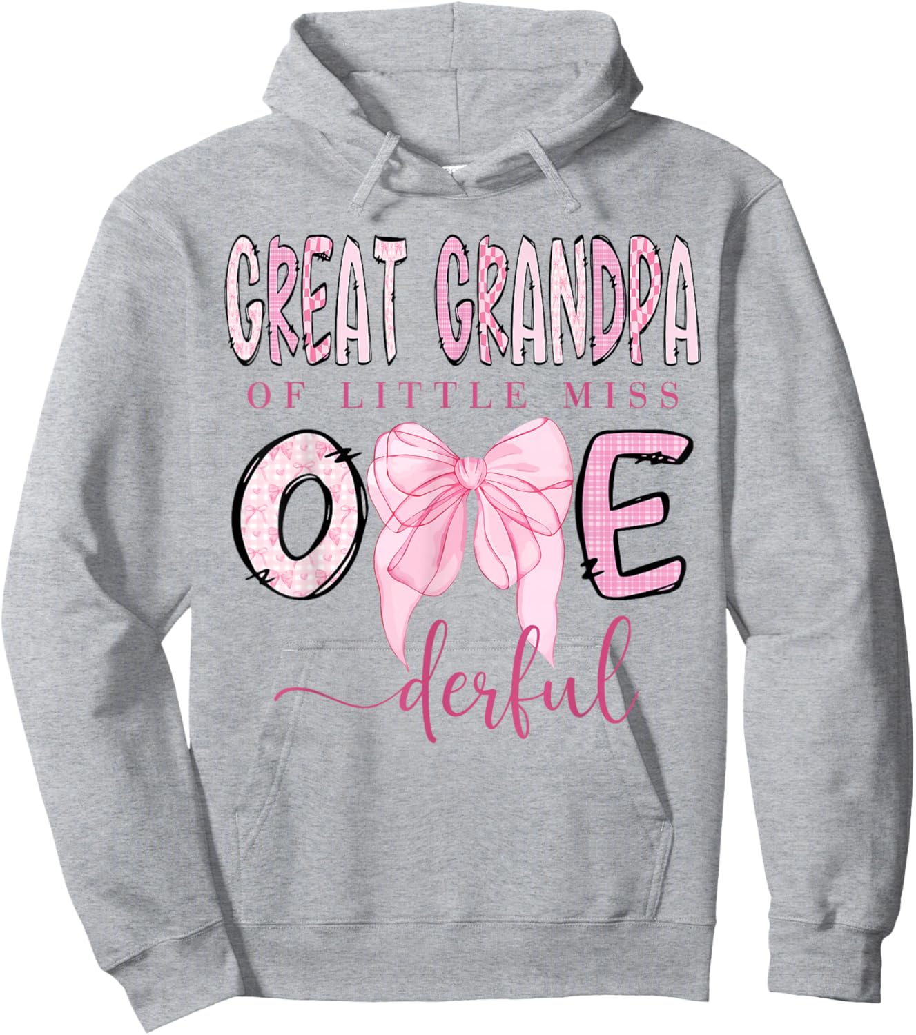 Great Grandpa of Little Miss Onederful 1St Birthday Girl Hoodie - Hoodie | Ash