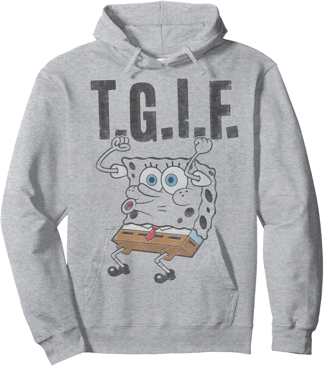Spongebob SquarePants T.G.I.F. Humorous Hoodie - Hoodie | Ash