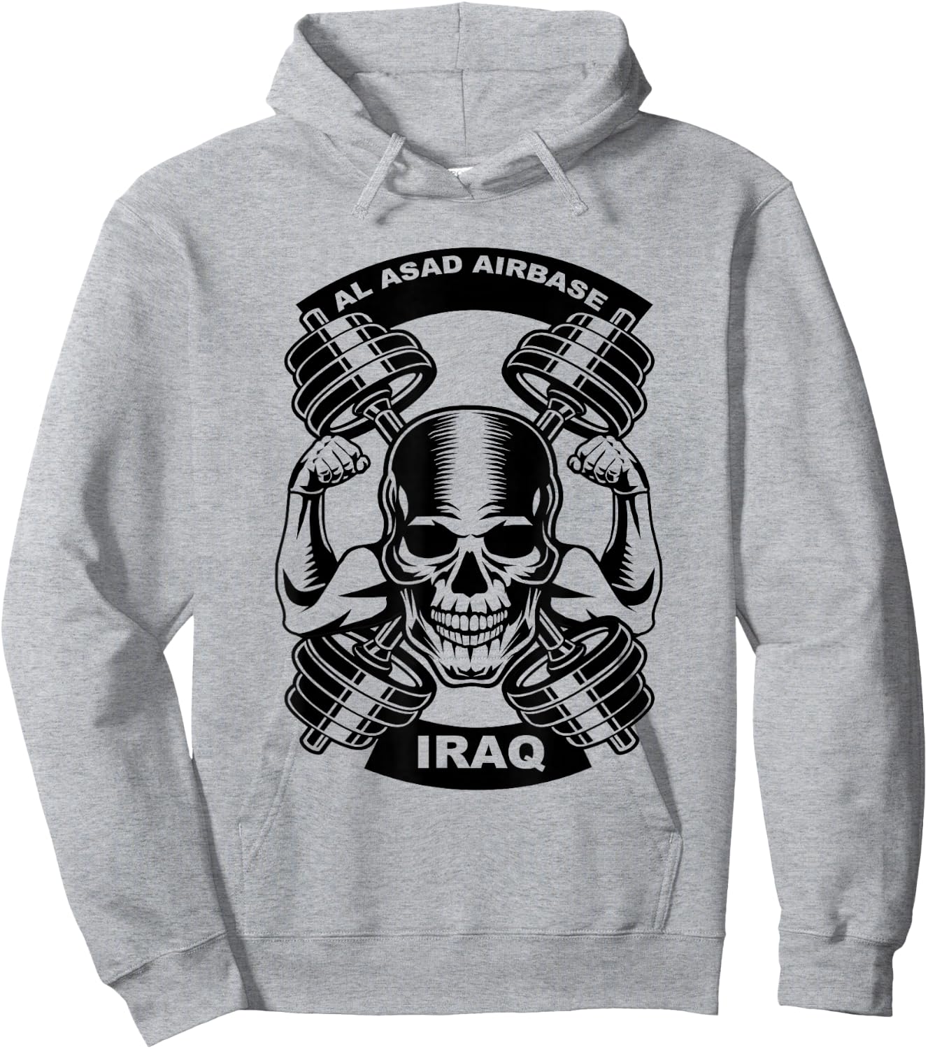 Al Asad Airbase Iraq Military Hoodie - Hoodie | Ash