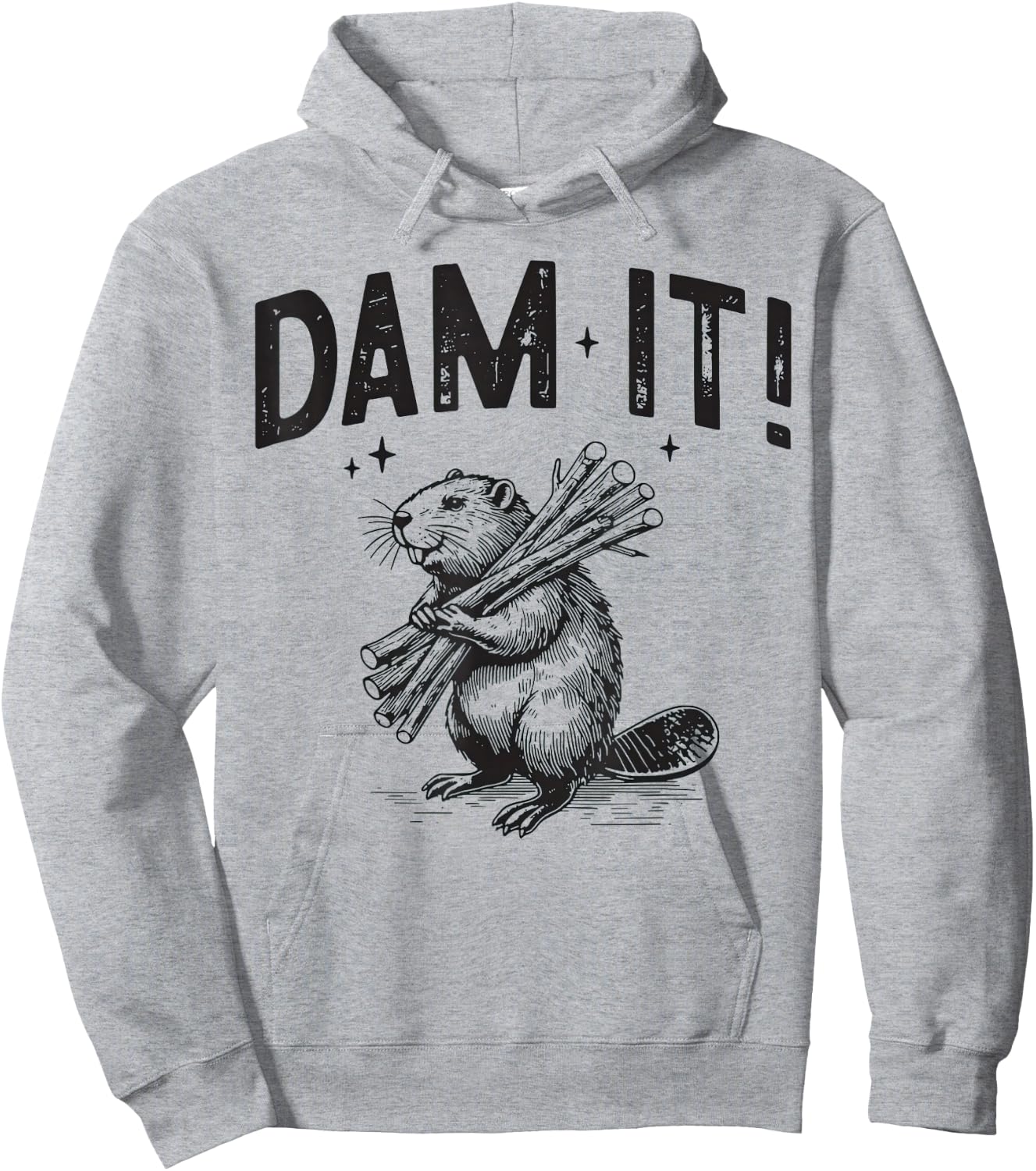 Dam it Beaver Animal Hoodie - Hoodie | Ash