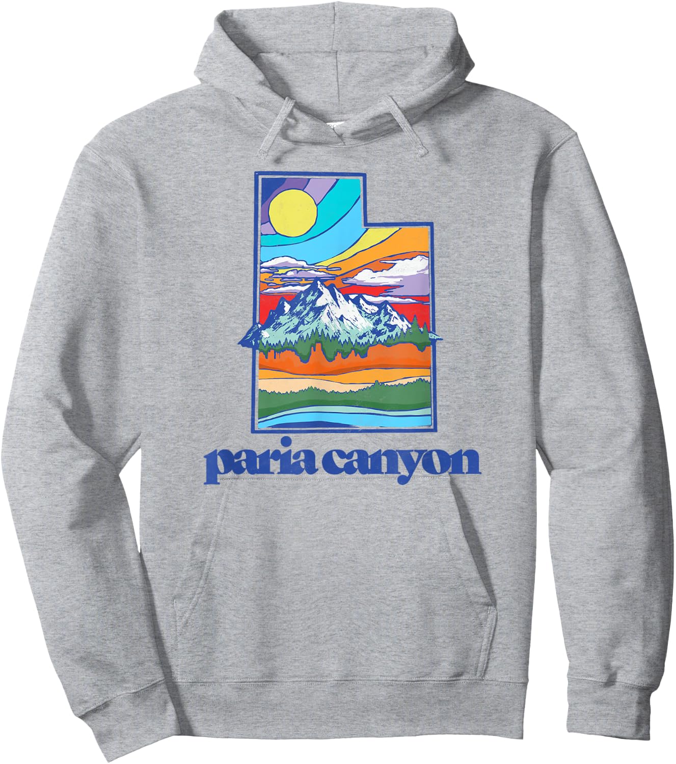 Paria Canyon Utah Vintage Nature Outdoor Graphic Hoodie - Hoodie | Ash