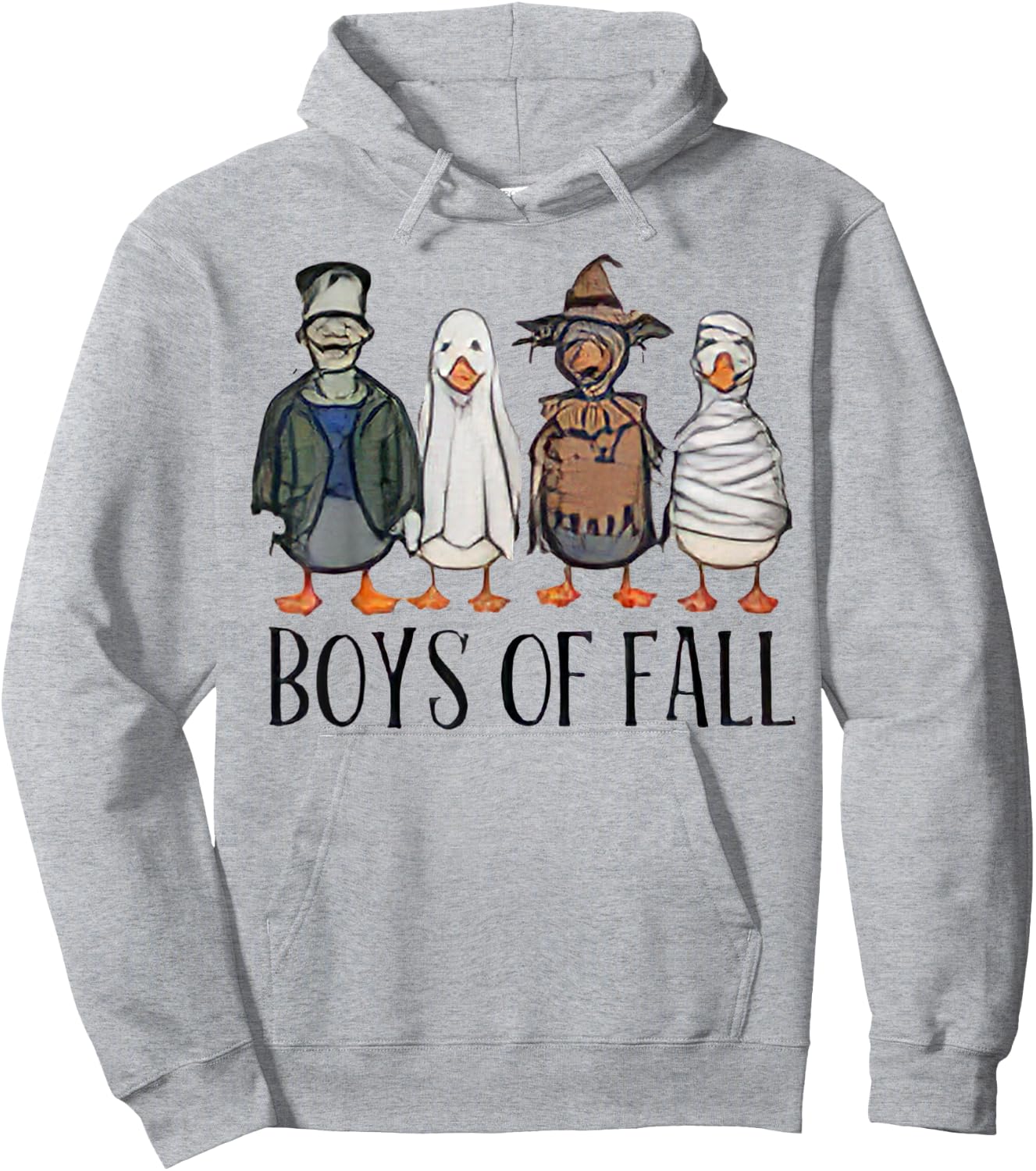 Funny Boys Of Fall Halloween Duck Cosplay Horror Character Hoodie - Hoodie | Ash
