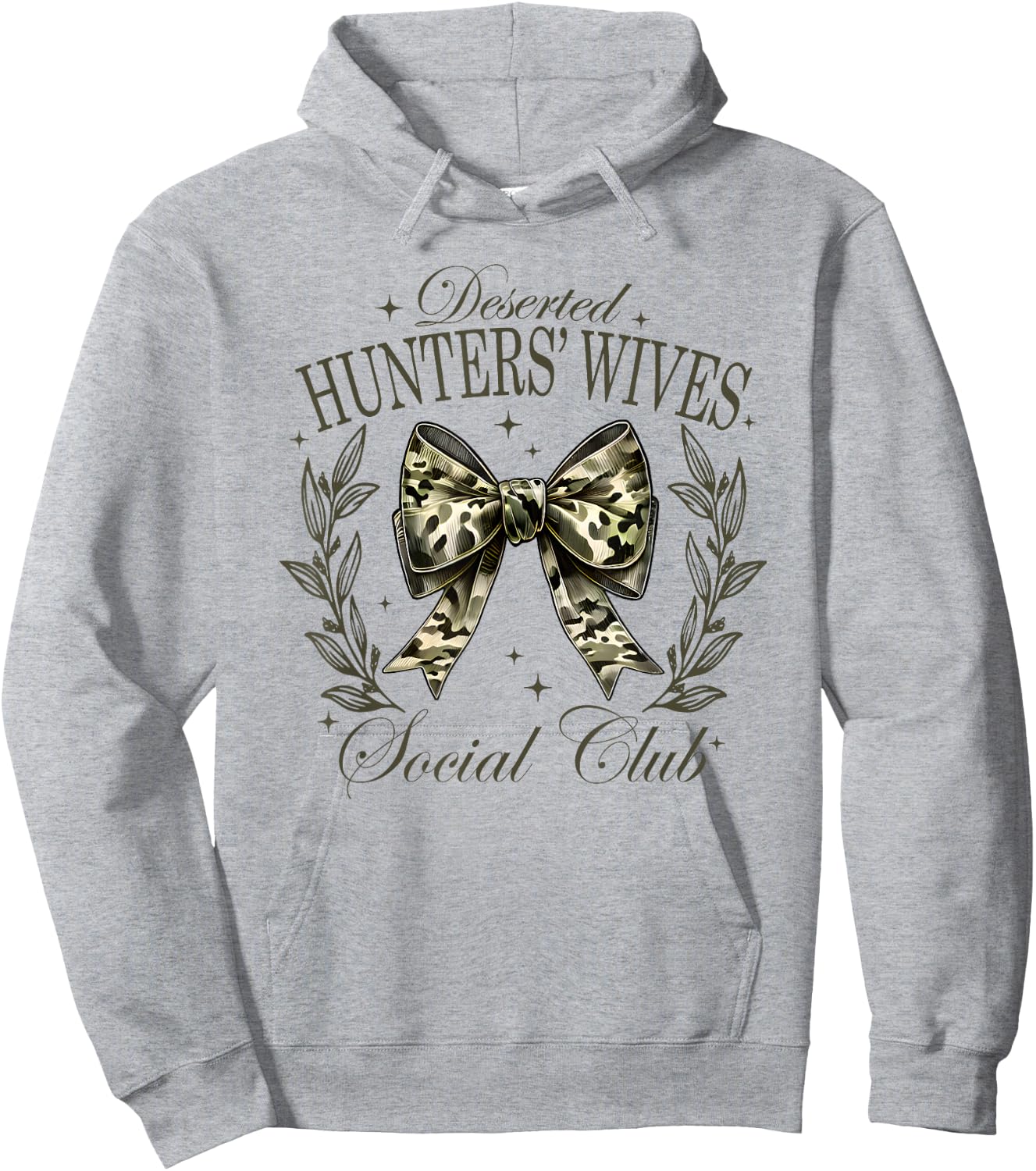 Deserted Hunters Wives Social Club, Hunting Season Hoodie - Hoodie | Ash