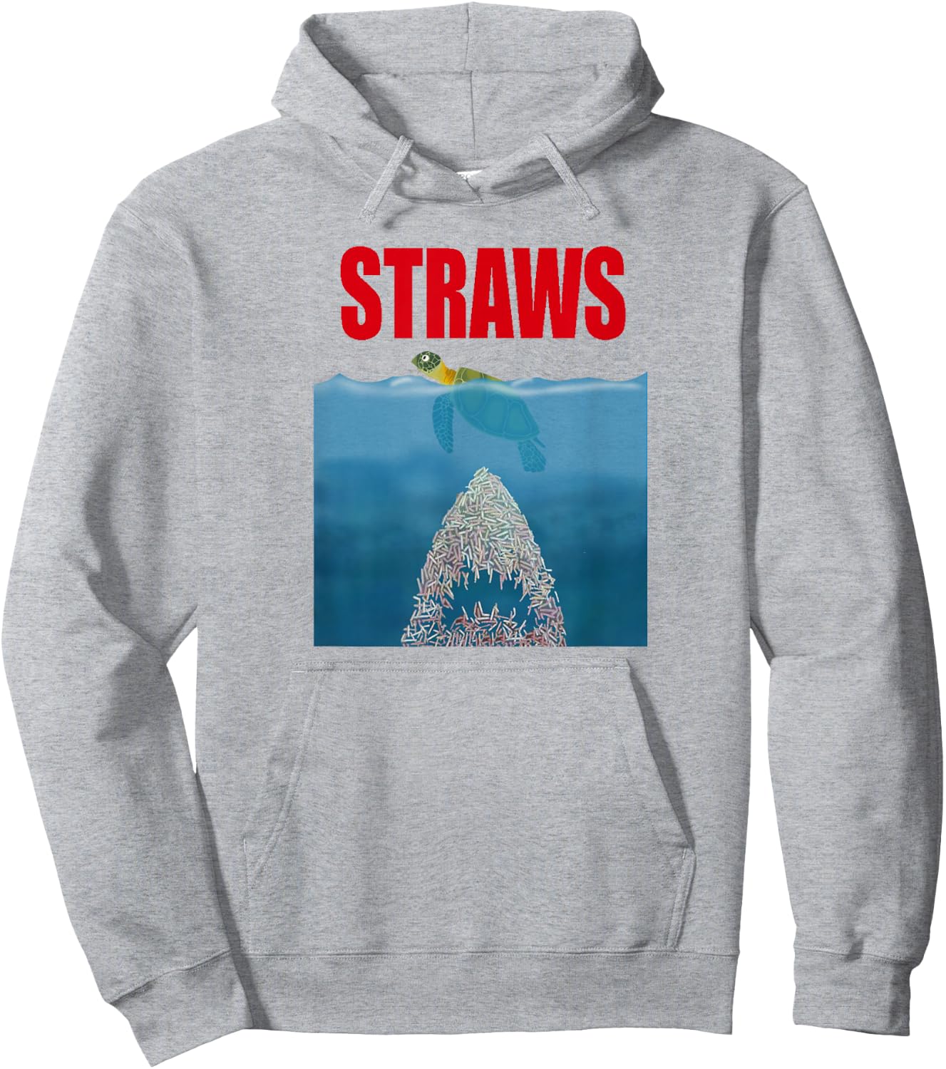 Ban Plastics Straws Save Sea Turtles Save Earth Day Hoodie - Hoodie | Ash