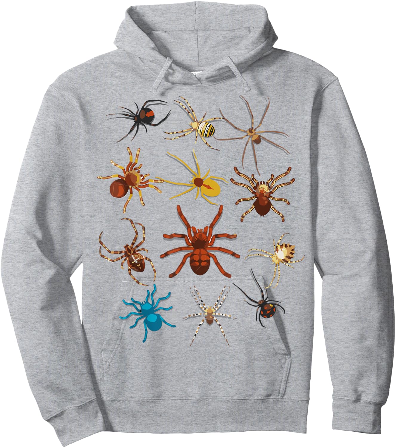 Funny Spiders | Cute Halloween Scary Spiders Gift Hoodie - Hoodie | Ash