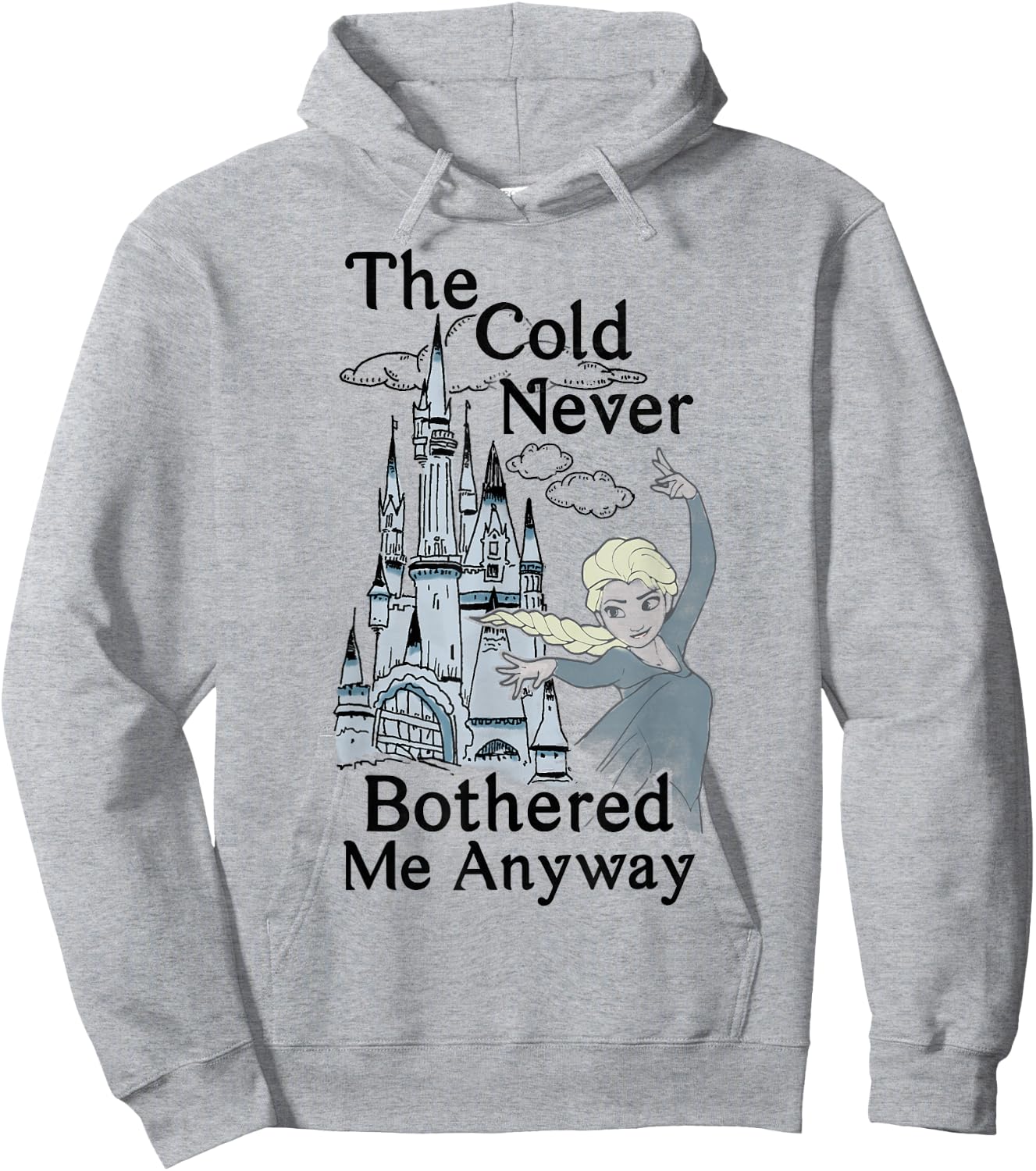 Disney Frozen Elsa Cold Never Bothered Me Graphic Hoodie - Hoodie | Ash