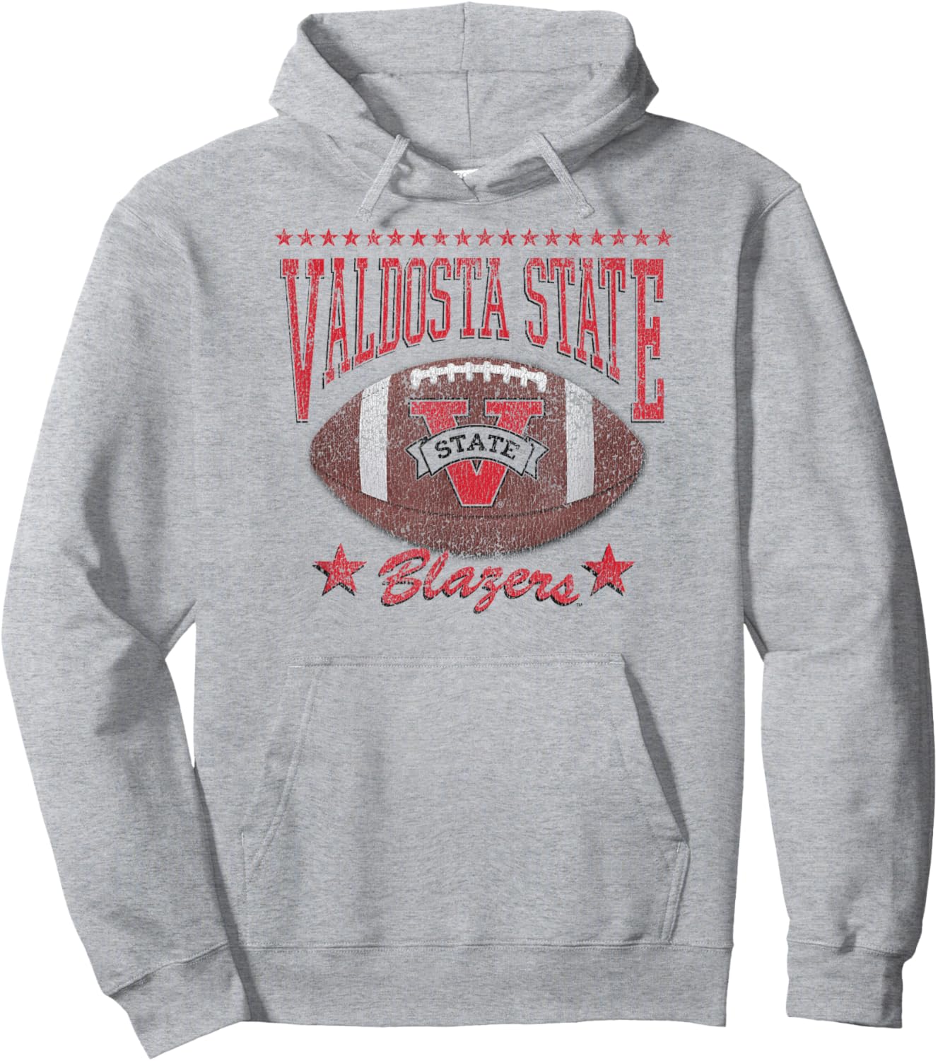 Valdosta State Blazers Football Vintage Stars White Hoodie - Hoodie | Ash