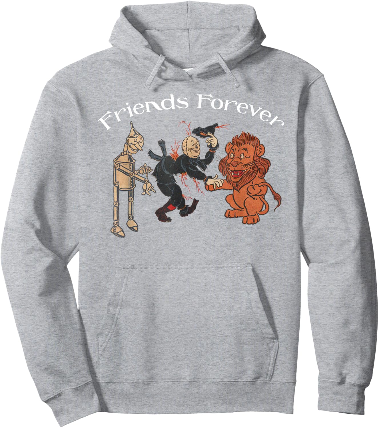 Wizard of OZ - Tin Man, Scarecrow, Cowardly Lion Hoodie - Hoodie | Ash