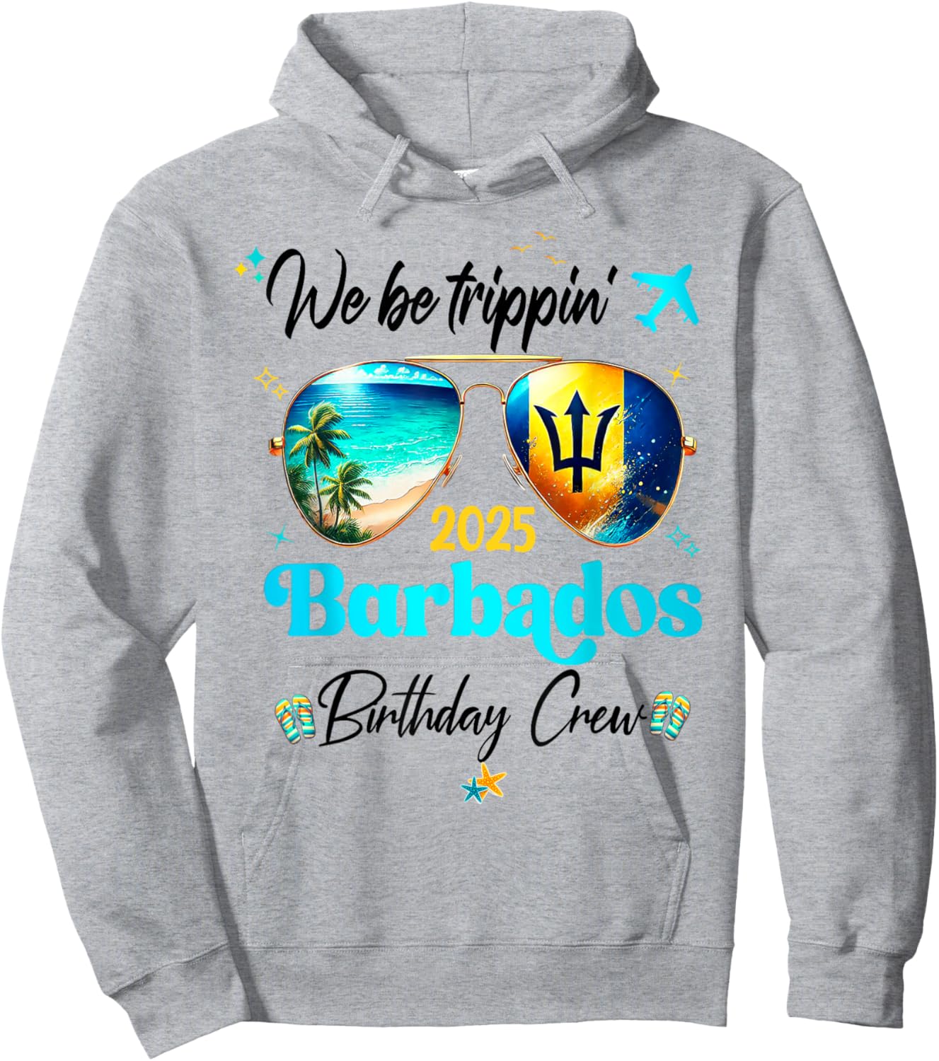 Barbados Vacation 2025 Straight Trippin' Birthday Cruise Gro Hoodie - Hoodie | Ash