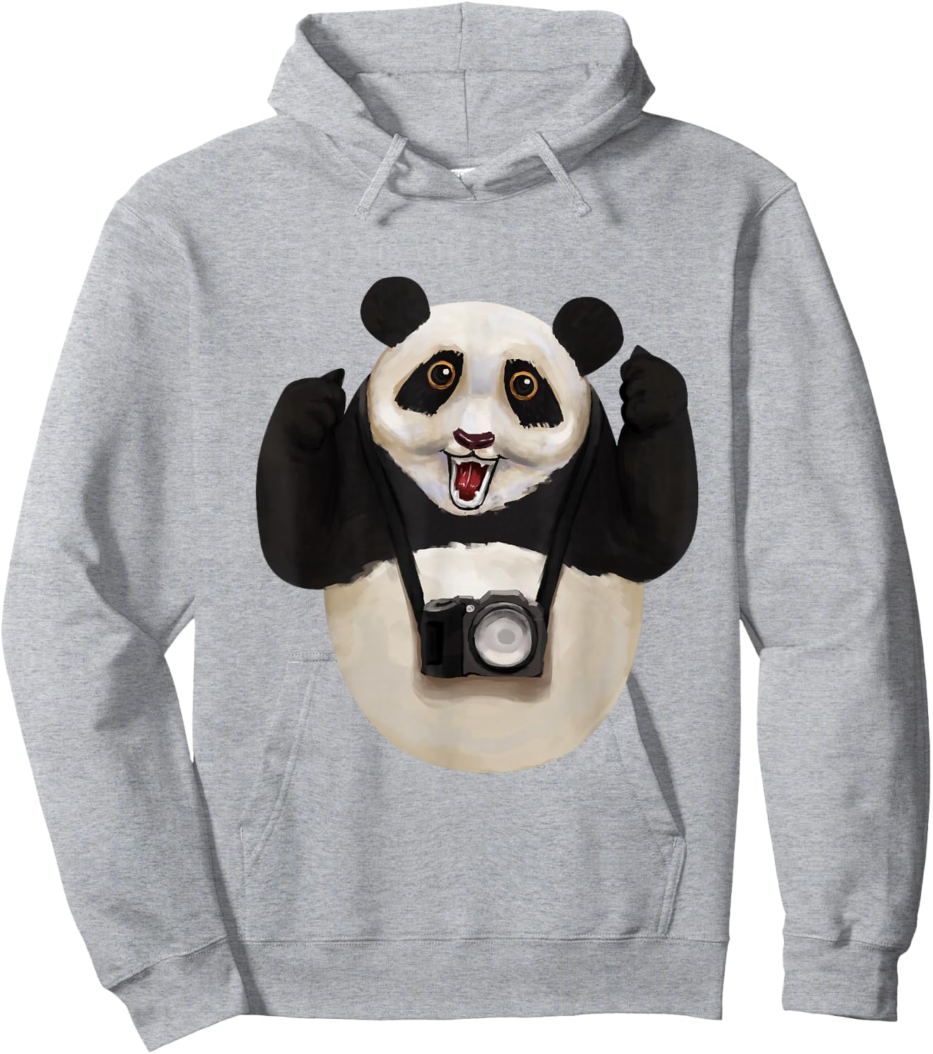 Panda Bear Photographer Photography Day - Camera Hoodie - Hoodie | Ash