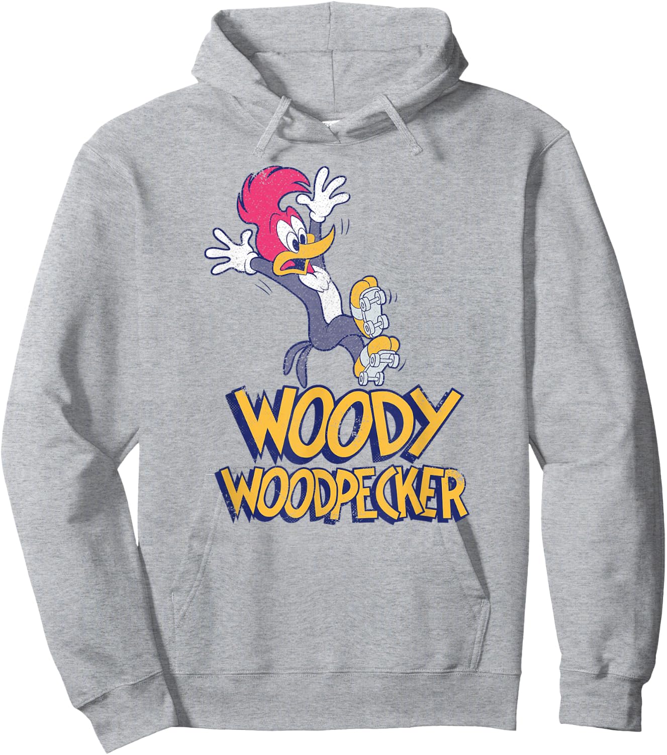 Woody Woodpecker Falling Roller Skating Hoodie - Hoodie | Ash