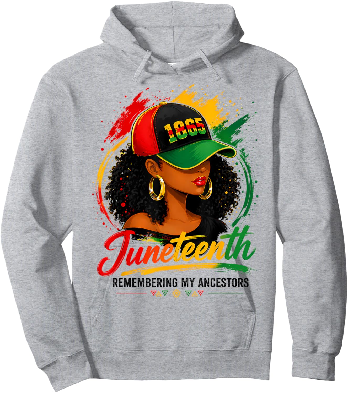 Juneteenth Shirts Women Queen Afro African Black Woman Hoodie - Hoodie | Ash