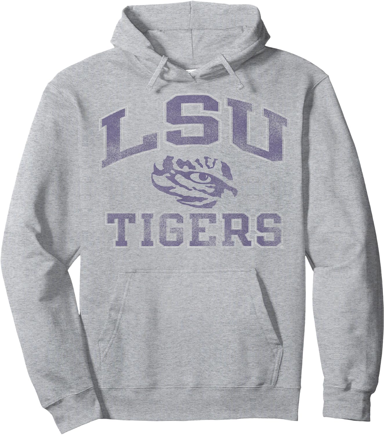 LSU Tigers Vintage Worn Gray Officially Licensed Hoodie - Hoodie | Ash