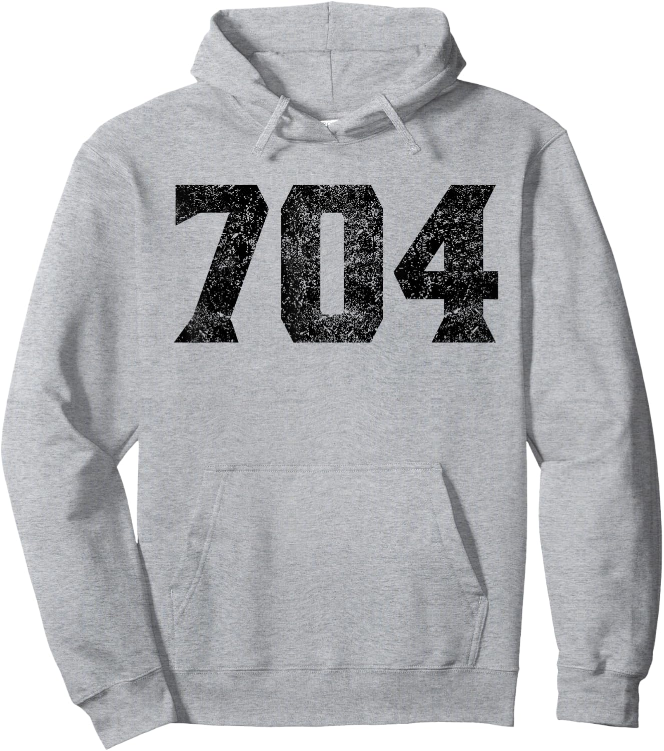 704 Area Code Charlotte NC Graphic Hoodie - Hoodie | Ash