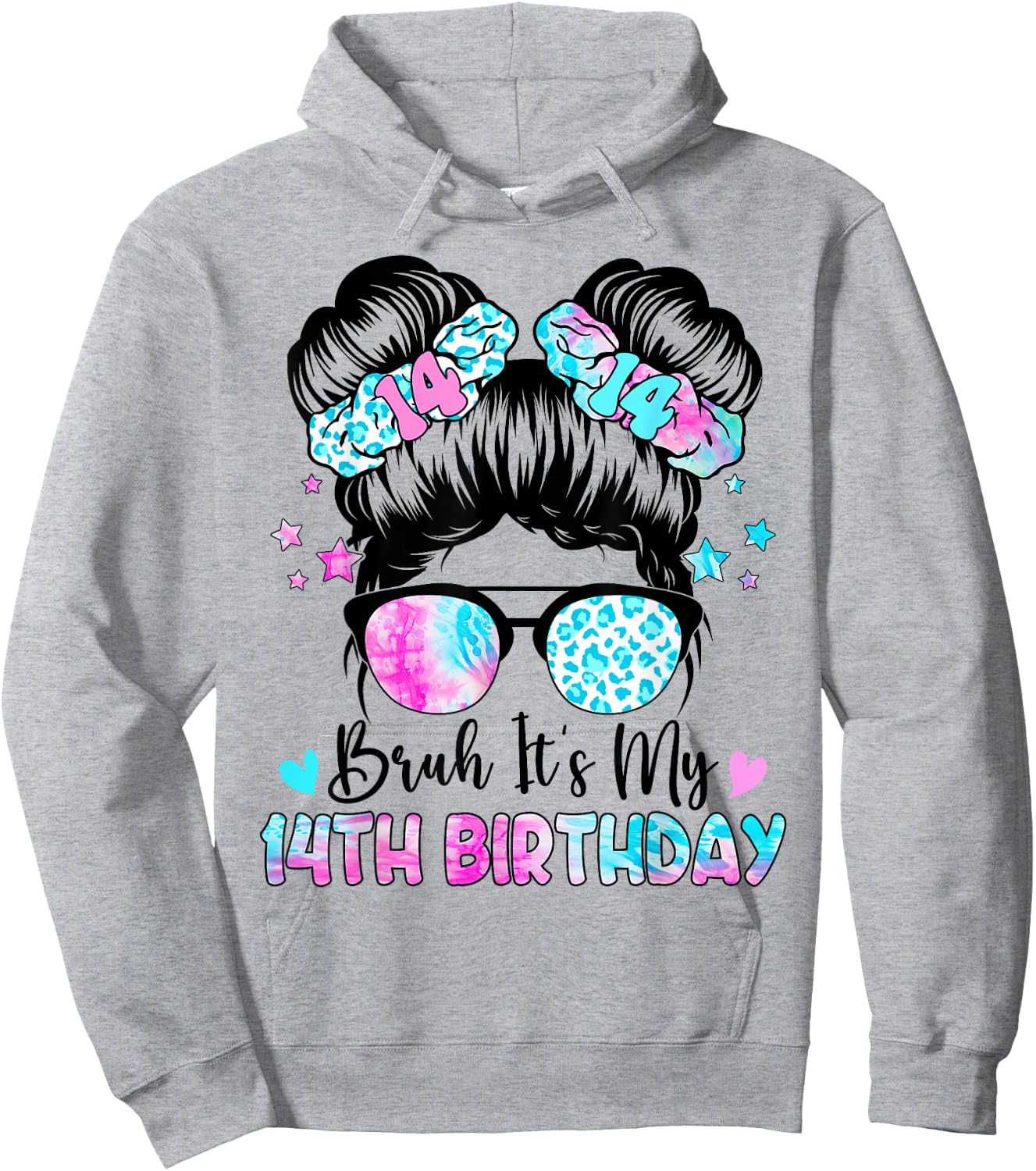 Bruh It's My 14th Birthday 14 Year Old Birthday For Girl Hoodie - Hoodie | Ash