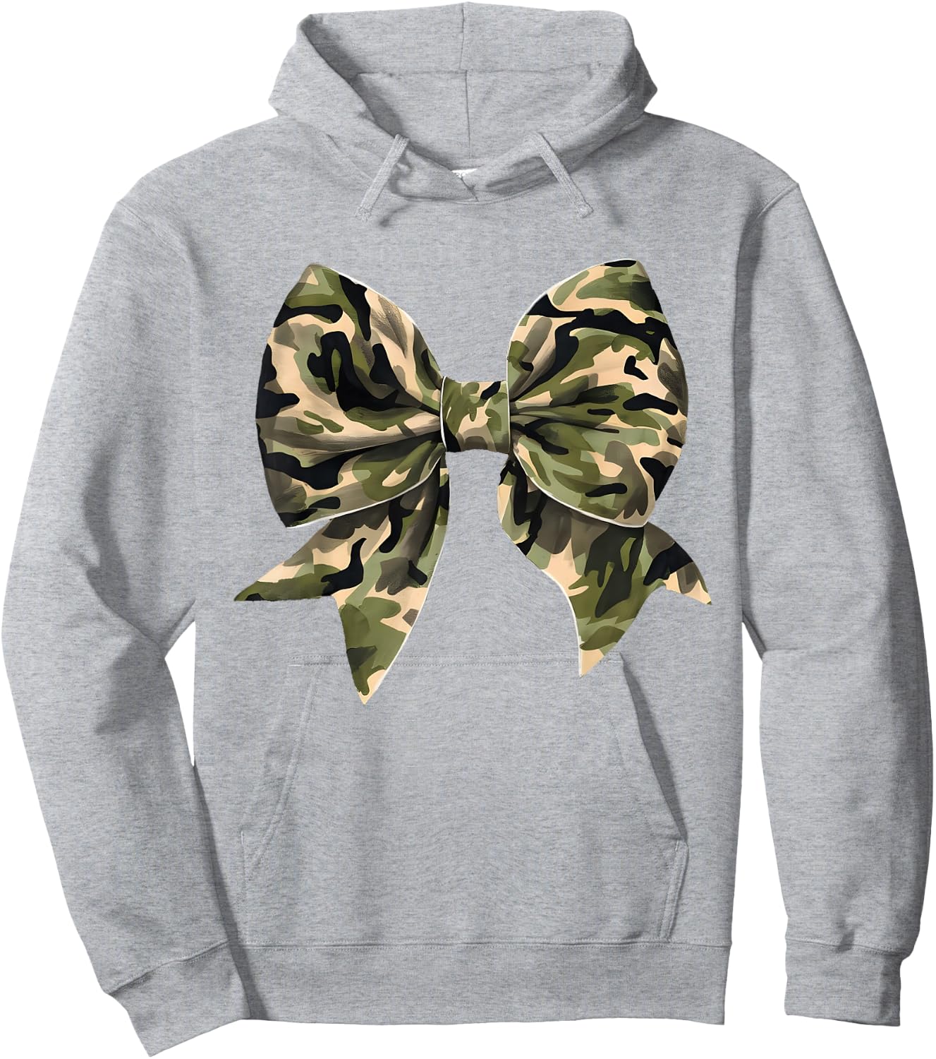 Camo Coquette Bow Hunting Duck Hunting Camouflage Hoodie - Hoodie | Ash