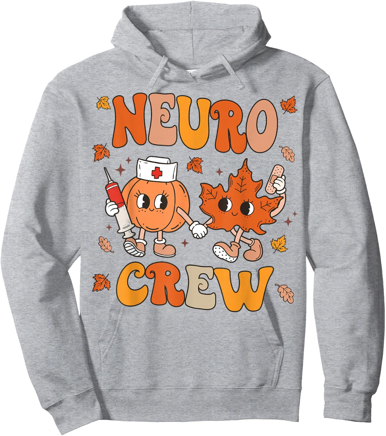 Fall Neuro Nurse Crew Thanksgiving Neurology Women Hoodie - Hoodie | Ash