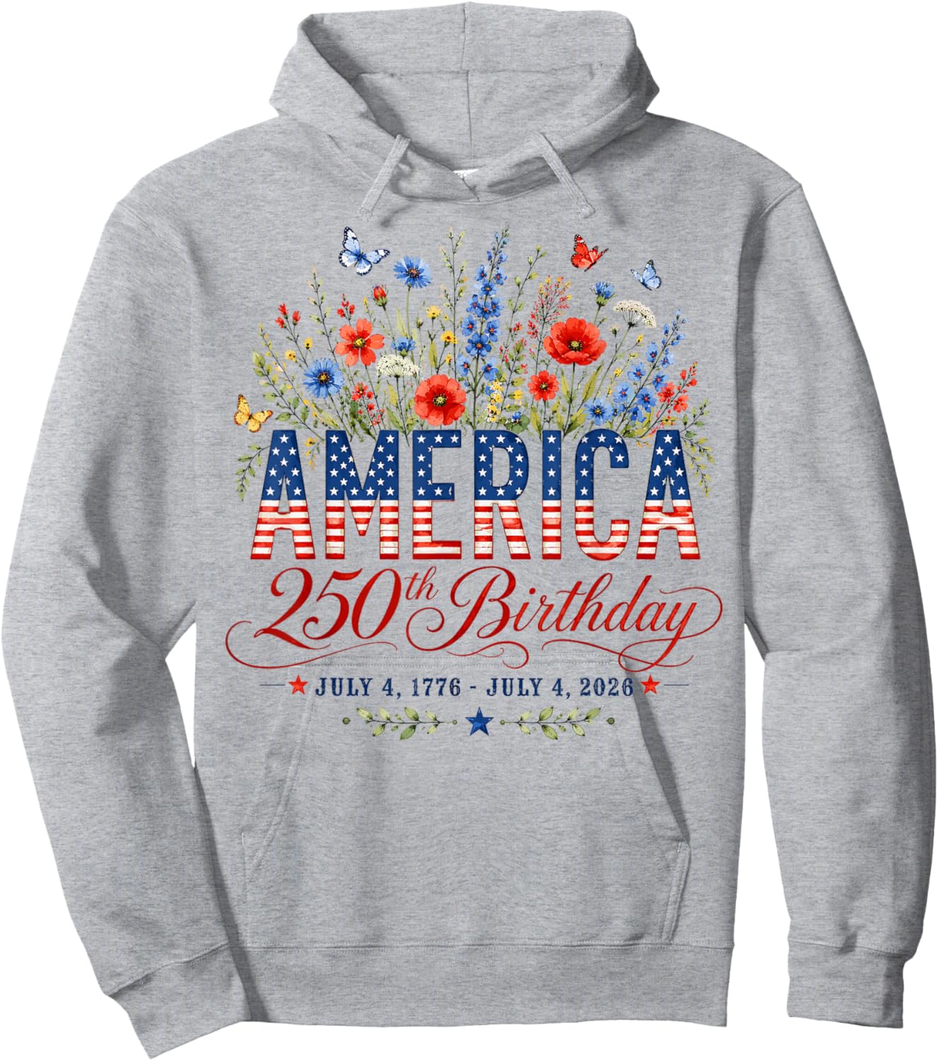 250th Anniversary USA Women 250 Years American 4th of July Hoodie - Hoodie | Ash