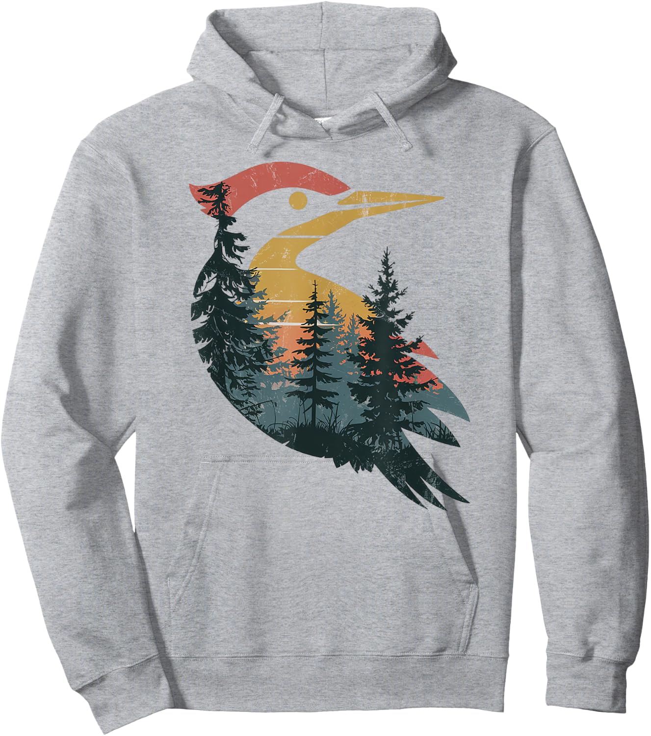 Woodpecker Hunting Hiking Outdoor Camping Forest Men Women Hoodie - Hoodie | Ash