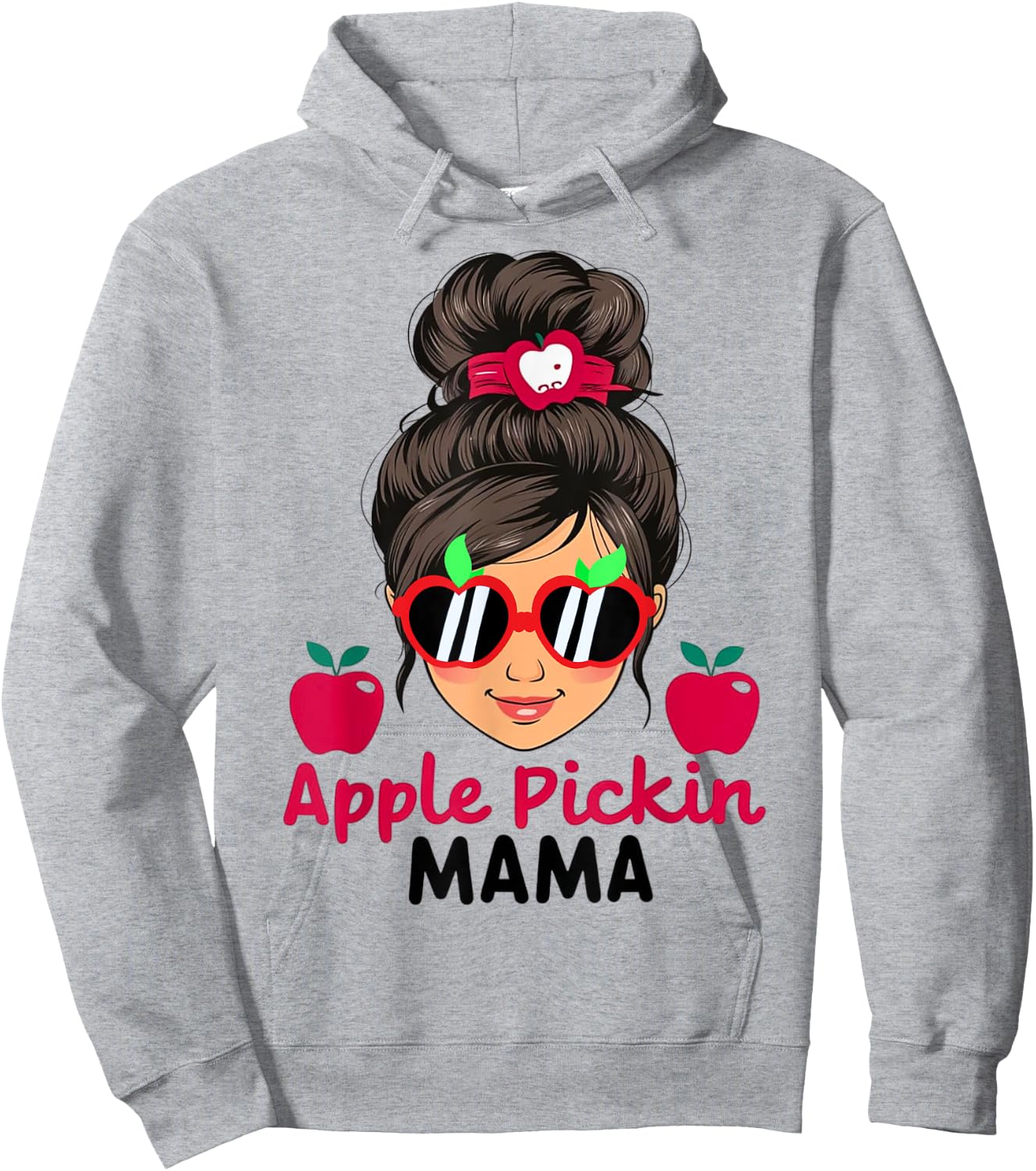 Apple Pickin Mama Cute Mom Apple Picking Crew Harvest Season Hoodie - Hoodie | Ash