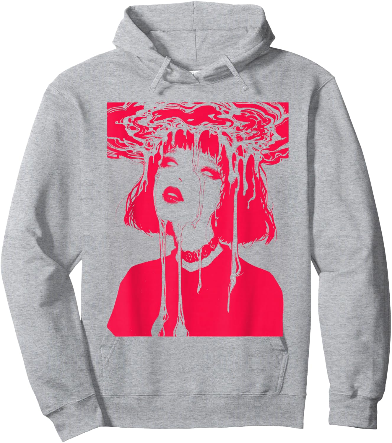Ghoul Girl | Trippy Horror Creepy Goth Grunge Edgy Harajuku Hoodie - Hoodie | Ash