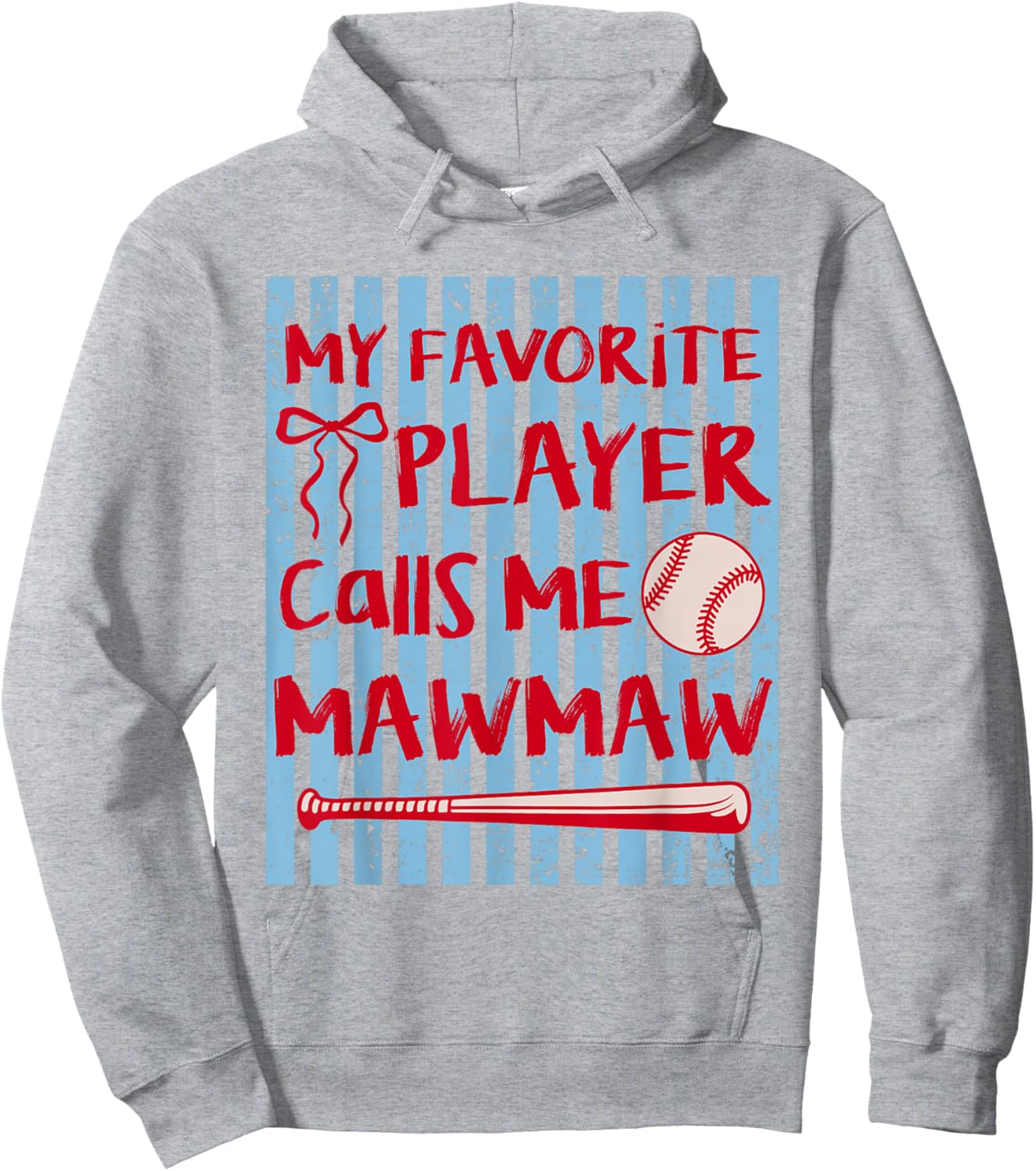 Baseball My Favorite Player Calls Me Mawmaw Grandma Hoodie - Hoodie | Ash