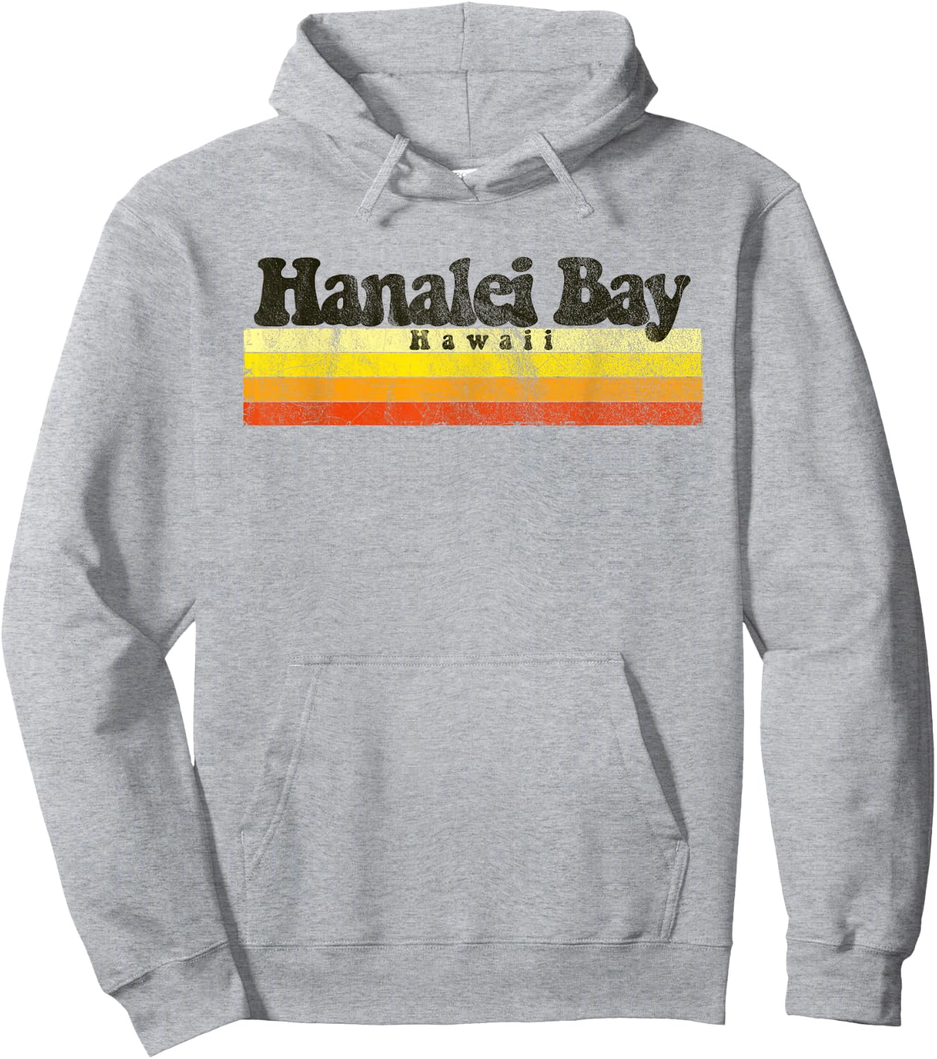 Vintage Retro 70s 80s Hanalei Bay, Hawaii Hoodie - Hoodie | Ash