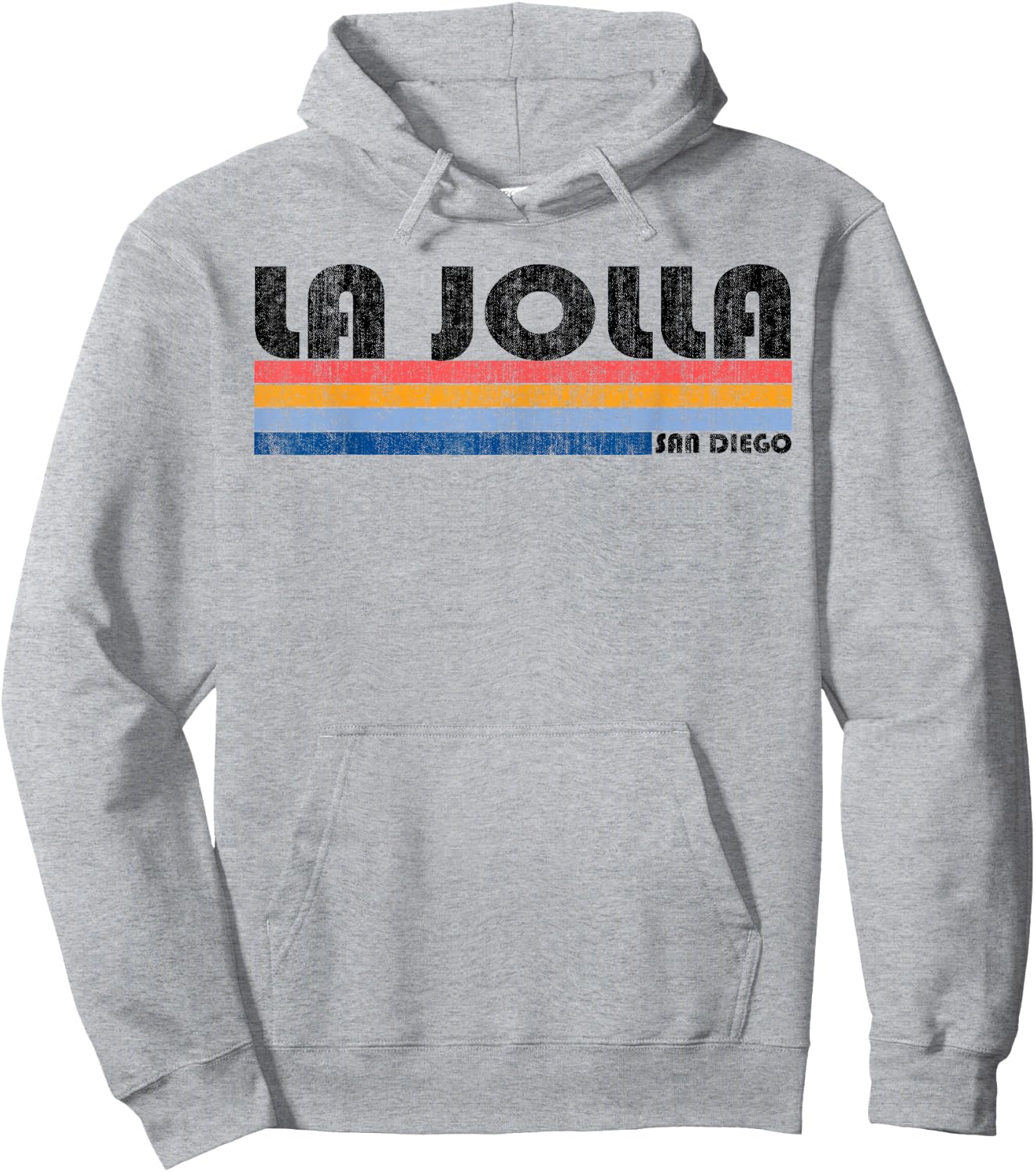 Vintage 1980s Style La Jolla, CA Hoodie - Hoodie | Ash