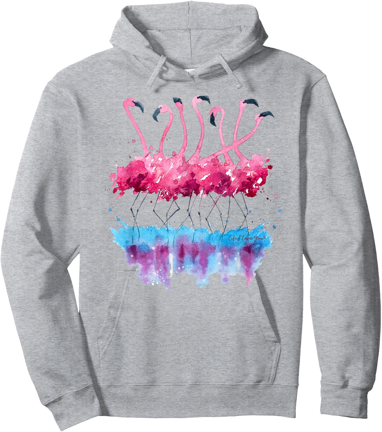 Beautiful Tropical Dancing Pink Flamingos Small Hoodie - Hoodie | Ash