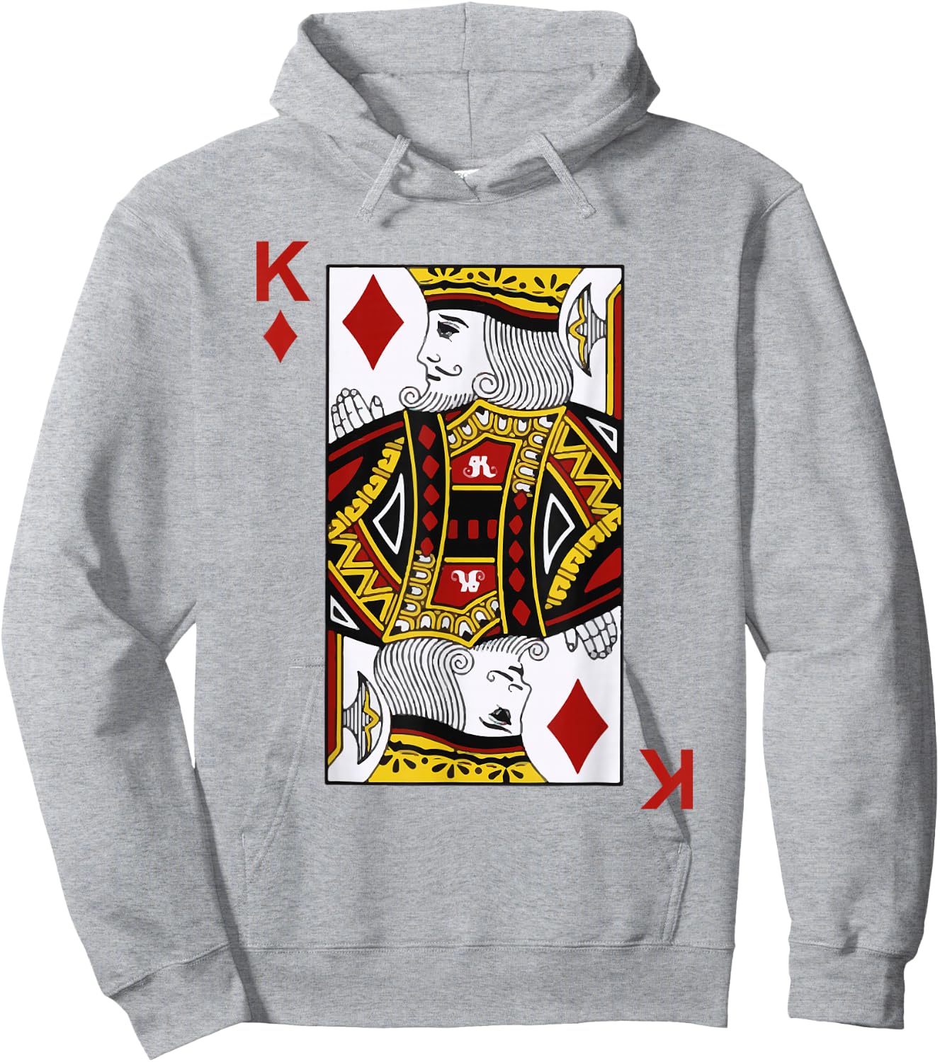 King of Diamond Blackjack Cards Poker 21 K Shirt Hoodie - Hoodie | Ash