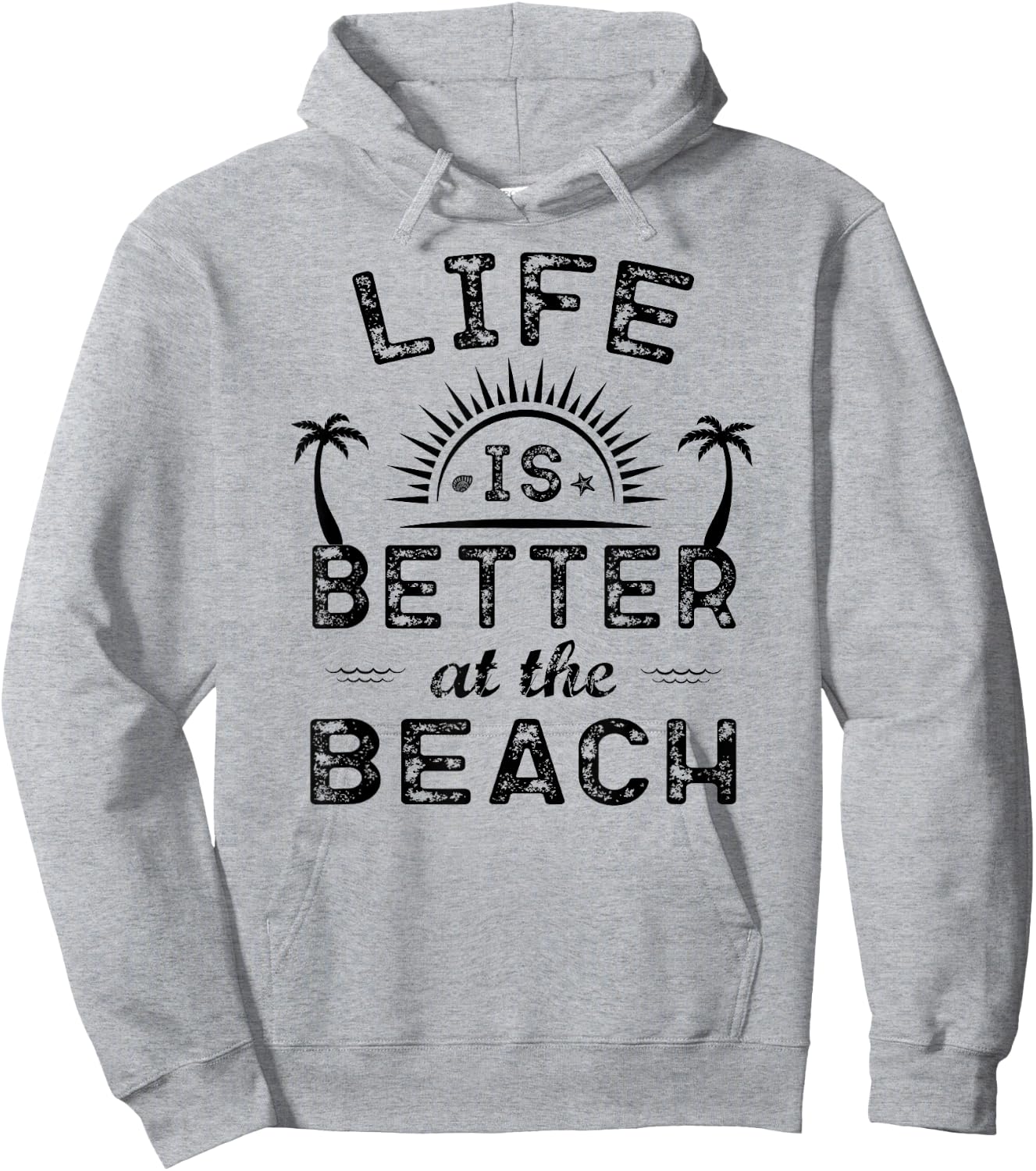 Life Is Better At The Beach T Shirt | Sea Lover Gift Hoodie - Hoodie | Ash