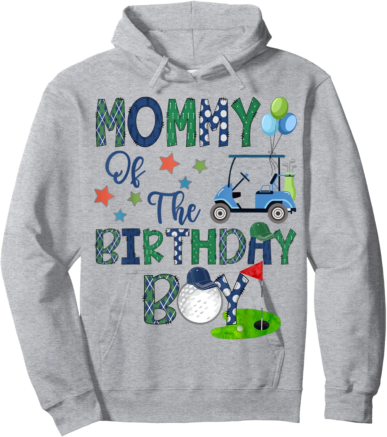Mommy Of The Birthday Boy Hole In One Golf Lover Hoodie - Hoodie | Ash