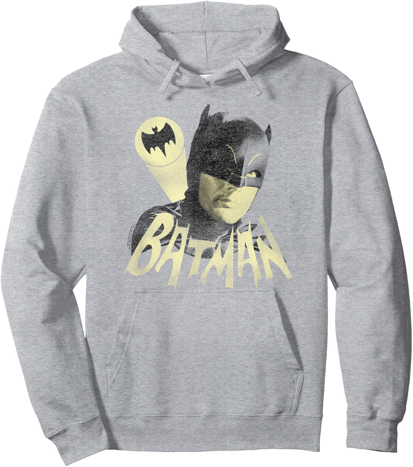 Batman Classic TV Series Bat Signal T Shirt Hoodie - Hoodie | Ash