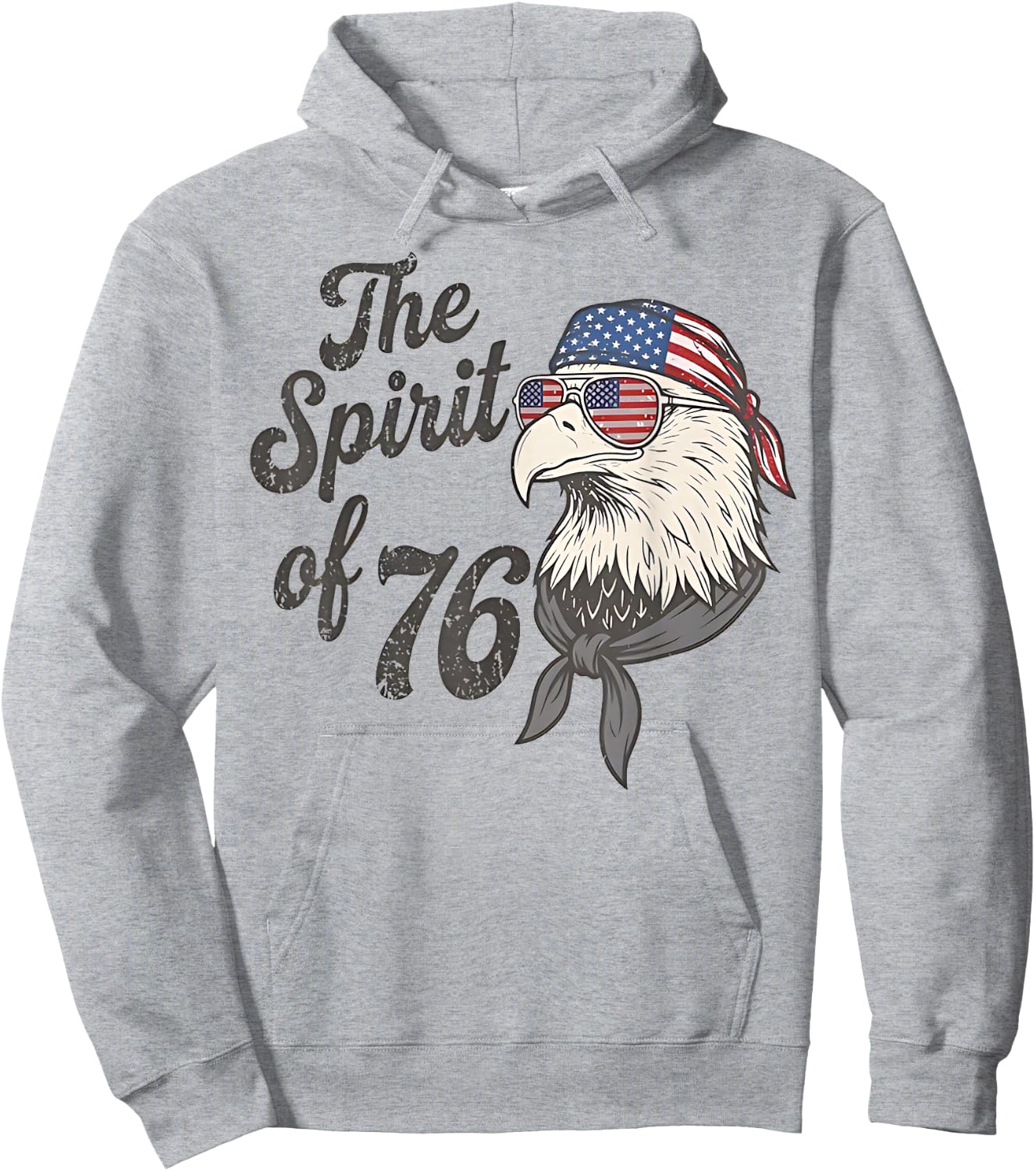 The Spirit of 76 USA 250th Anniversary Fourth of July Hoodie - Hoodie | Ash