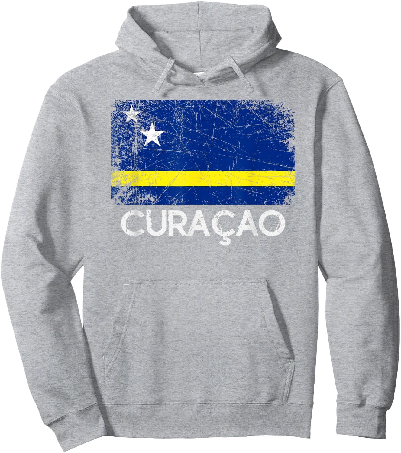 Curacaoan Flag | Vintage Made In Curacao Gift Hoodie - Hoodie | Ash