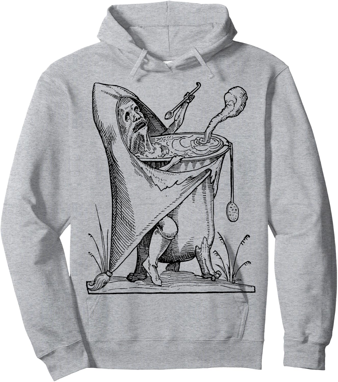 SOUP MAN - "Pantagruel" Weird Medieval Art Print Hoodie - Hoodie | Ash